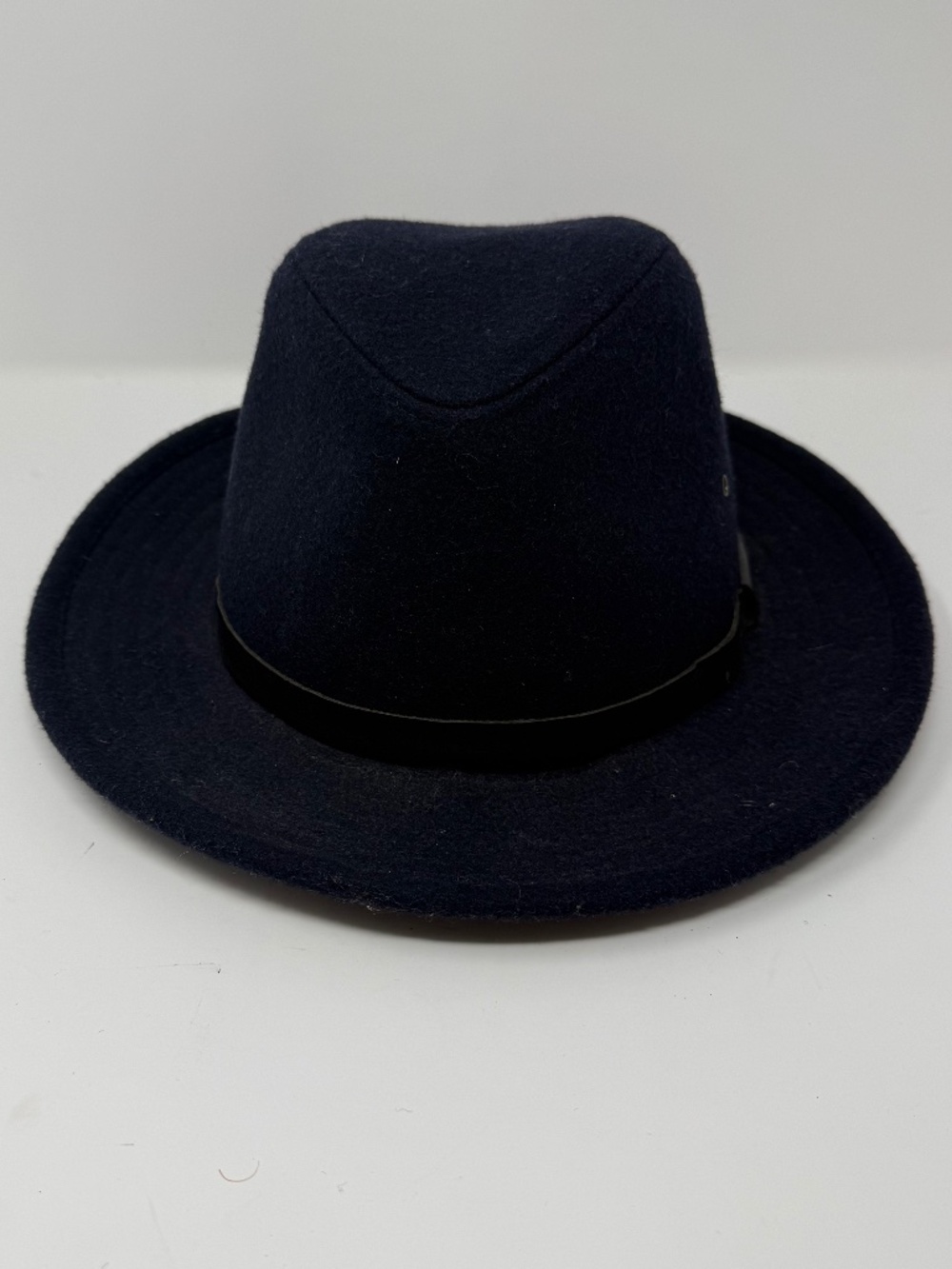 Barbour Blue Felt Hat Black Band Men's Size Large Wool Outdoor Fedora
